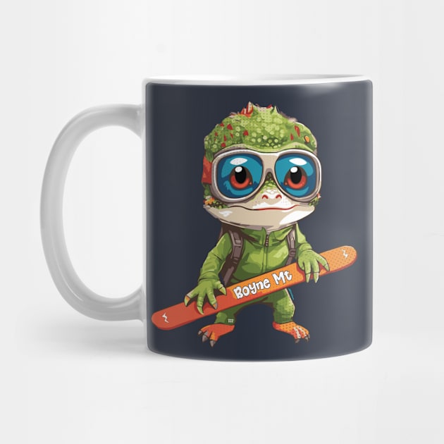 Cute Lizard Boyne Mountain Ski by Surrealcoin777